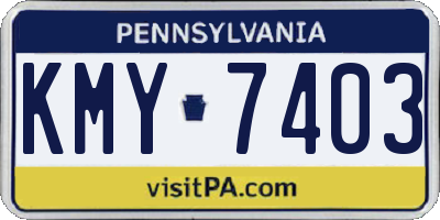 PA license plate KMY7403