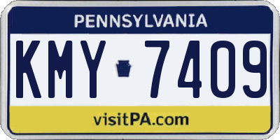 PA license plate KMY7409