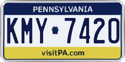 PA license plate KMY7420