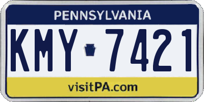 PA license plate KMY7421