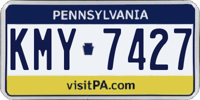PA license plate KMY7427