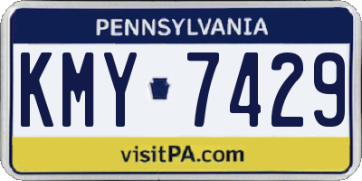 PA license plate KMY7429