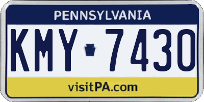 PA license plate KMY7430