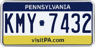 PA license plate KMY7432