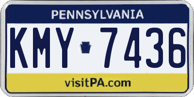 PA license plate KMY7436