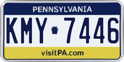 PA license plate KMY7446