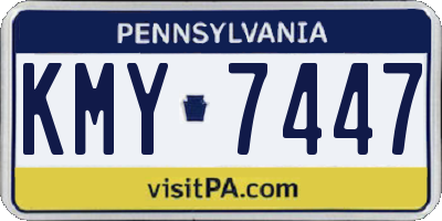 PA license plate KMY7447