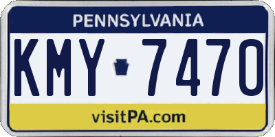 PA license plate KMY7470