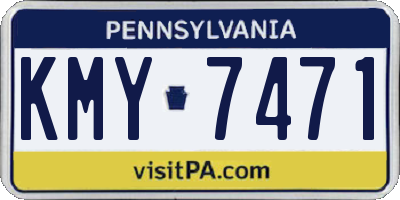 PA license plate KMY7471