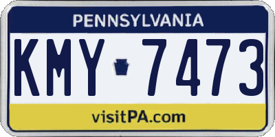 PA license plate KMY7473