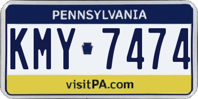 PA license plate KMY7474