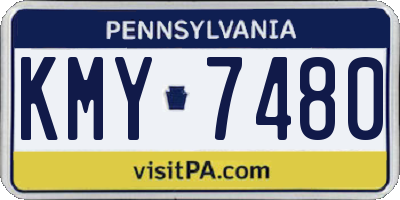 PA license plate KMY7480