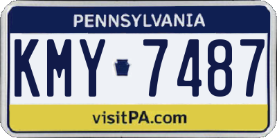 PA license plate KMY7487