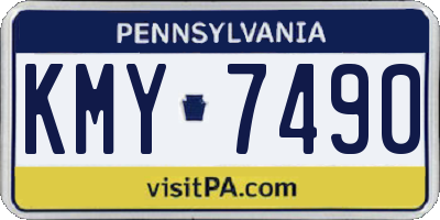 PA license plate KMY7490