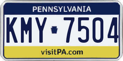 PA license plate KMY7504