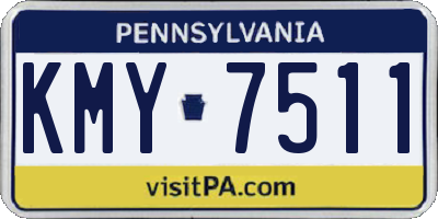 PA license plate KMY7511