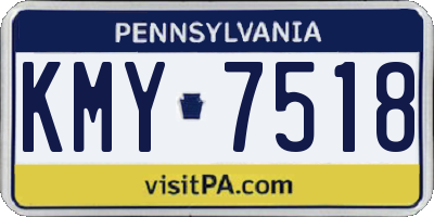 PA license plate KMY7518