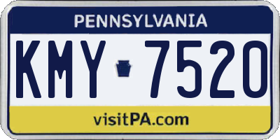 PA license plate KMY7520