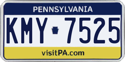 PA license plate KMY7525
