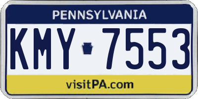PA license plate KMY7553