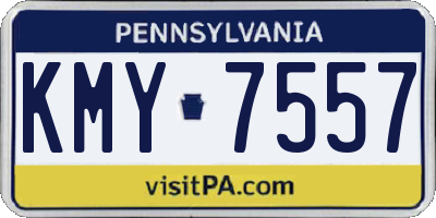 PA license plate KMY7557