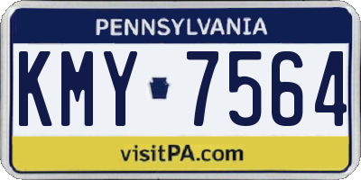 PA license plate KMY7564