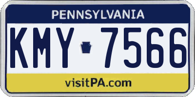PA license plate KMY7566