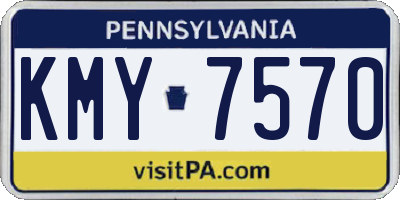 PA license plate KMY7570
