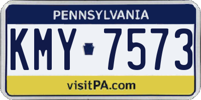 PA license plate KMY7573