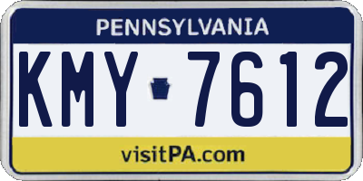 PA license plate KMY7612