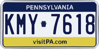 PA license plate KMY7618