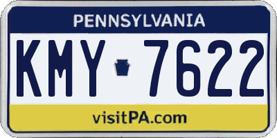 PA license plate KMY7622