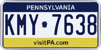PA license plate KMY7638