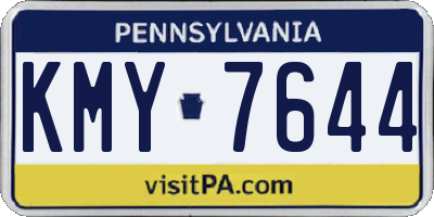 PA license plate KMY7644
