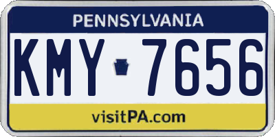PA license plate KMY7656