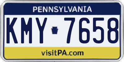 PA license plate KMY7658