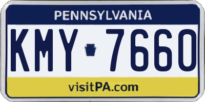 PA license plate KMY7660