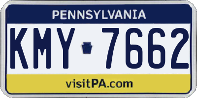 PA license plate KMY7662