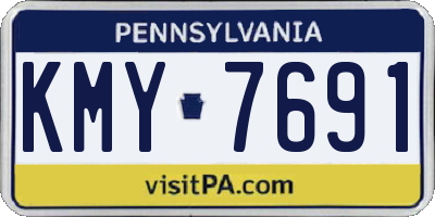 PA license plate KMY7691