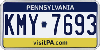 PA license plate KMY7693