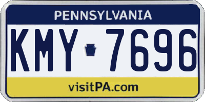 PA license plate KMY7696
