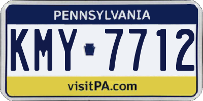 PA license plate KMY7712
