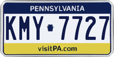 PA license plate KMY7727