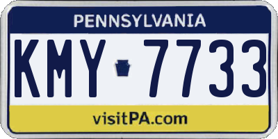 PA license plate KMY7733