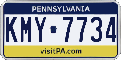 PA license plate KMY7734