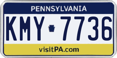 PA license plate KMY7736