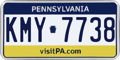 PA license plate KMY7738