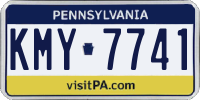 PA license plate KMY7741