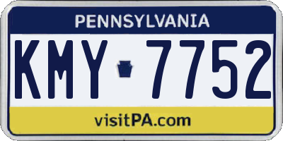 PA license plate KMY7752