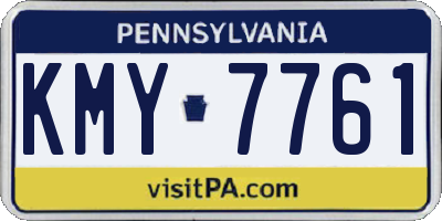 PA license plate KMY7761